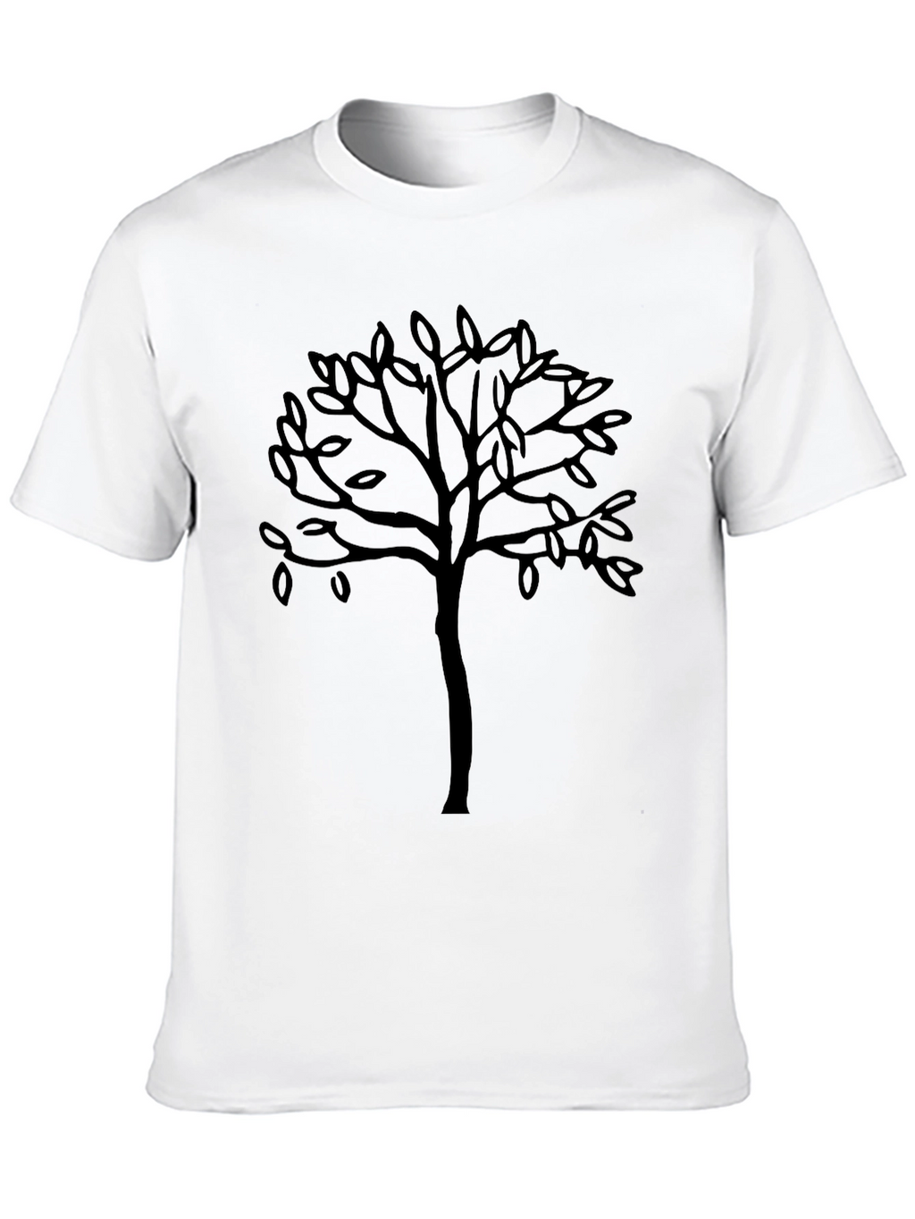 Black Tree Graphic Tee - Casual Mens T-Shirt