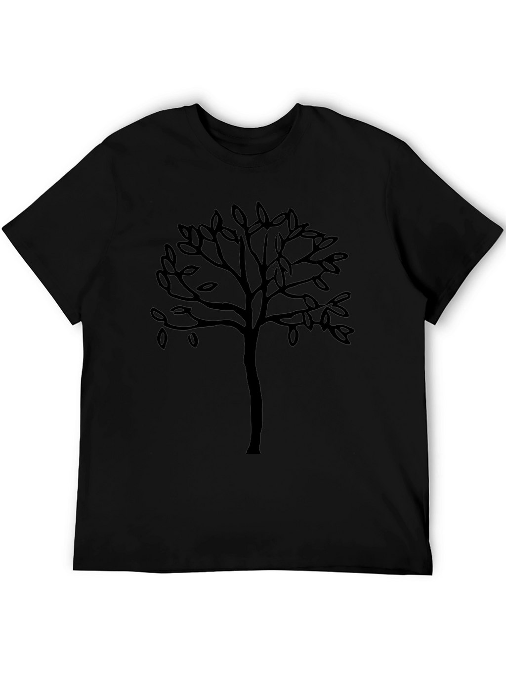 Black Tree Graphic Tee - Casual Mens T-Shirt
