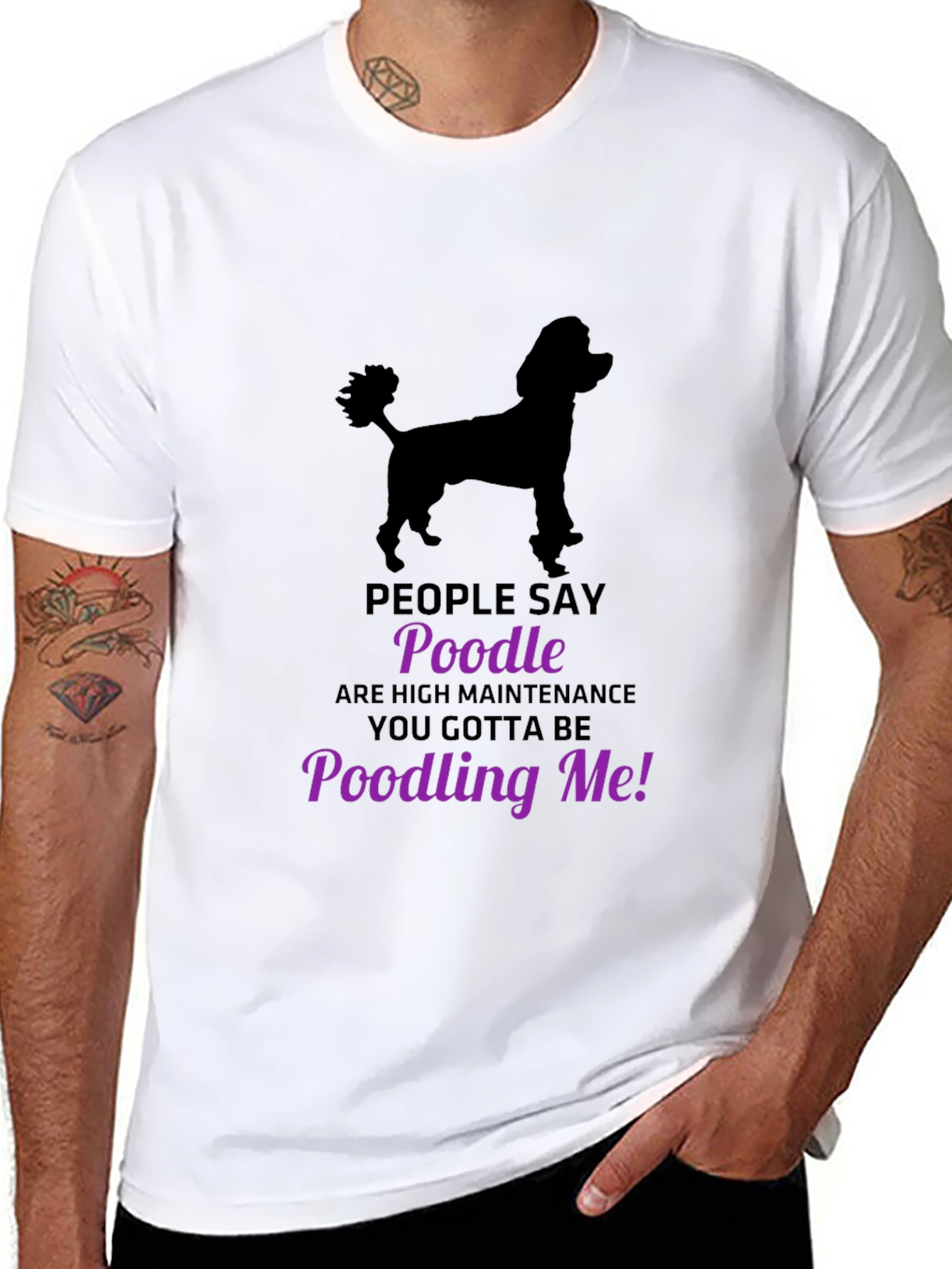 Poodle Lovers T-Shirt - Funny Poodling Me Graphic Tee