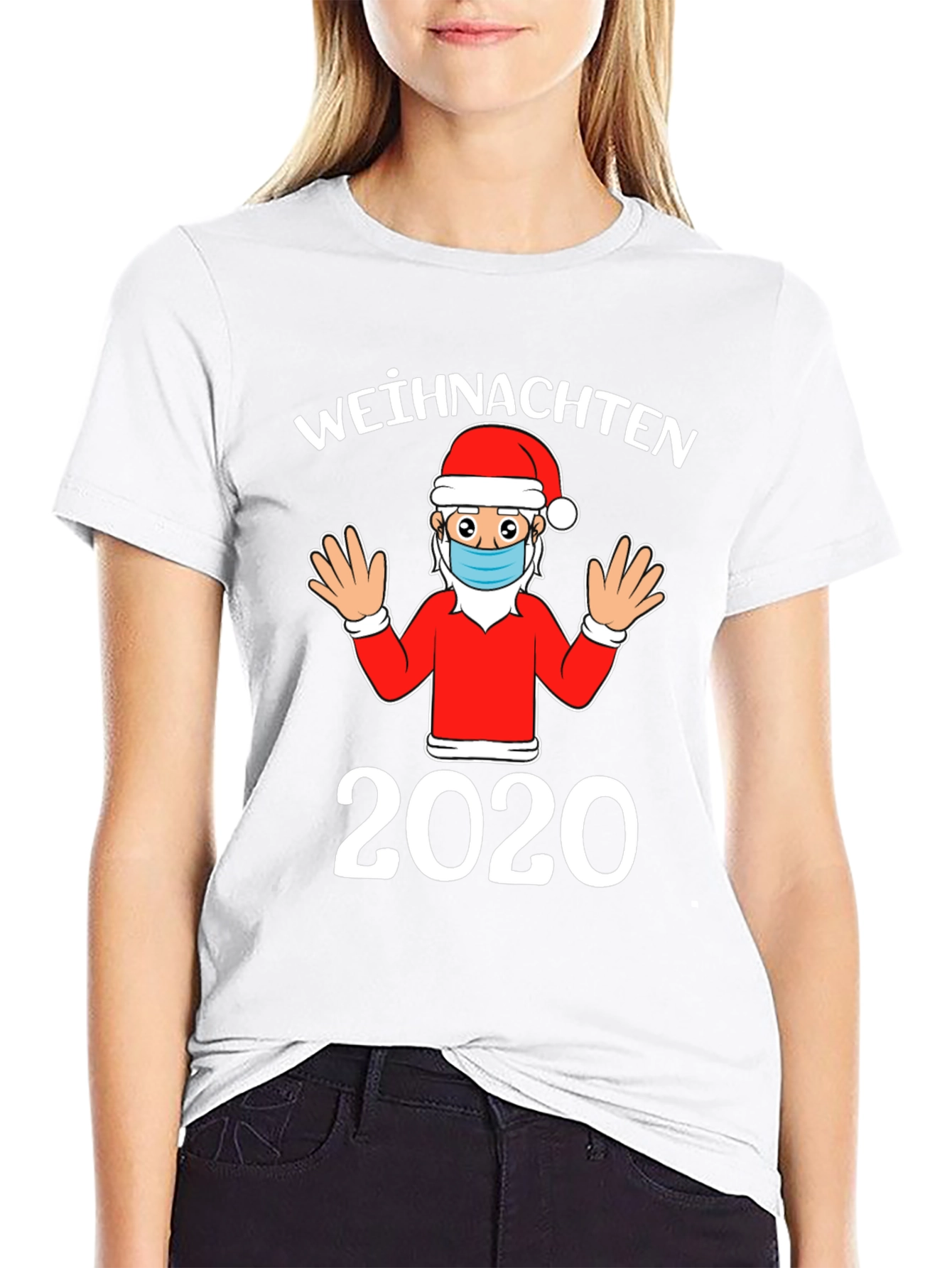 Christmas 2020 Santa Face Mask T-Shirt