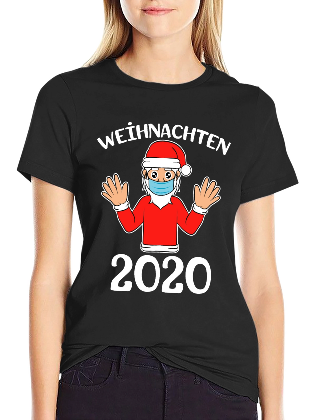 Christmas 2020 Santa Face Mask T-Shirt