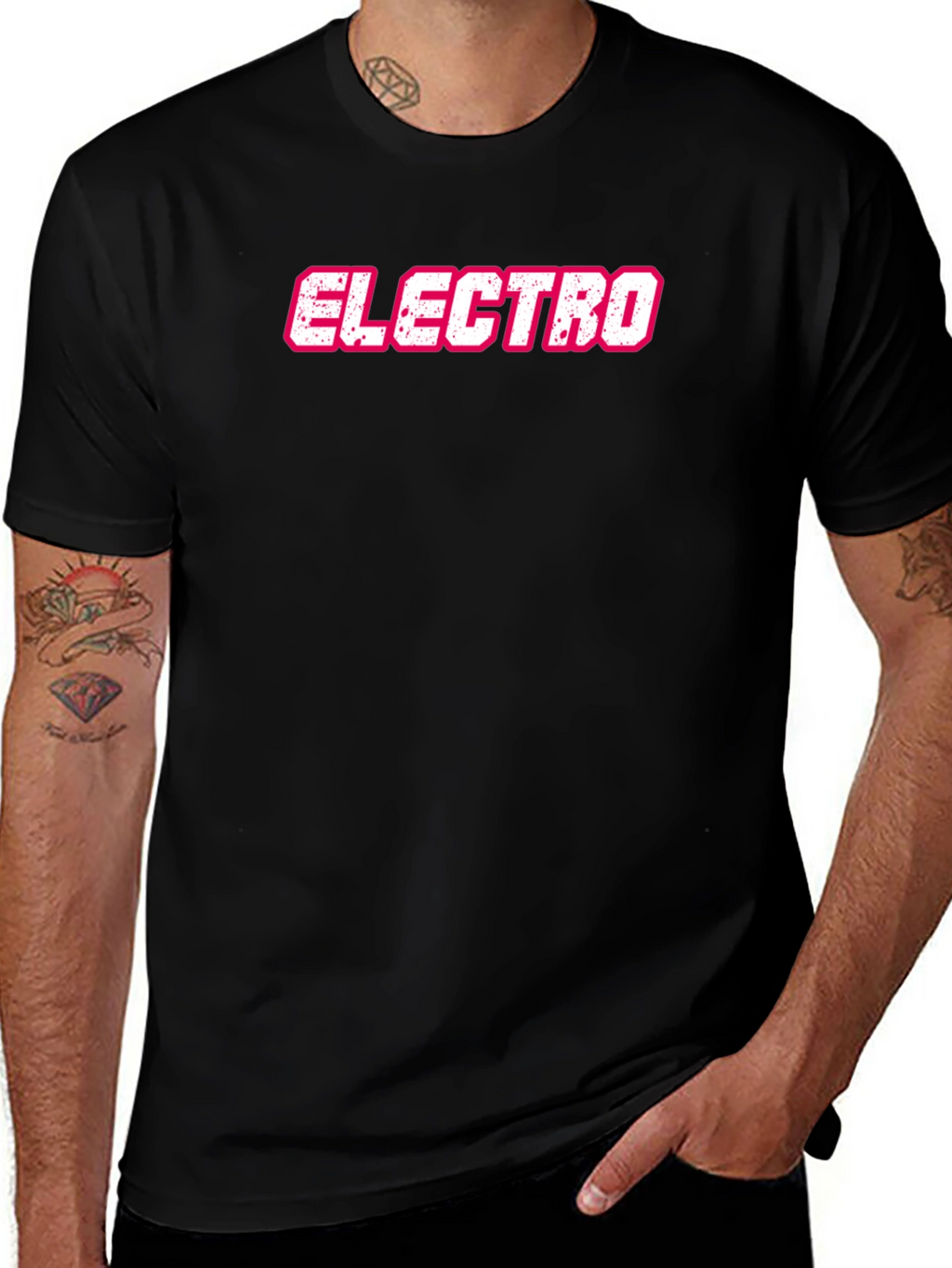 Electro Graphic Black T-Shirt - Mens Fashion Tee