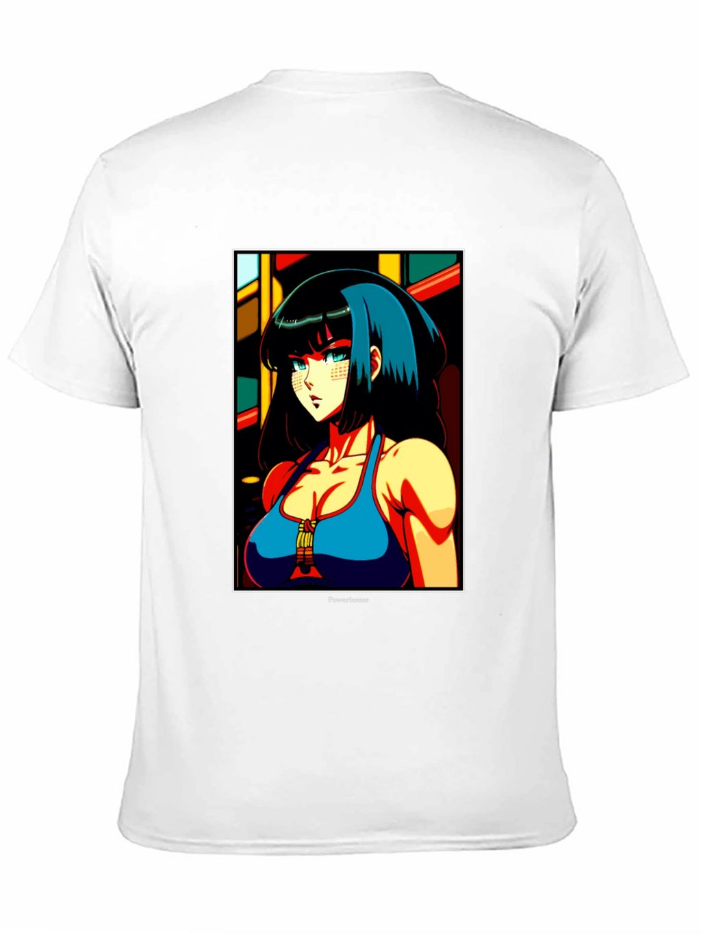 Anime Girl Graphic Print Black T-Shirt