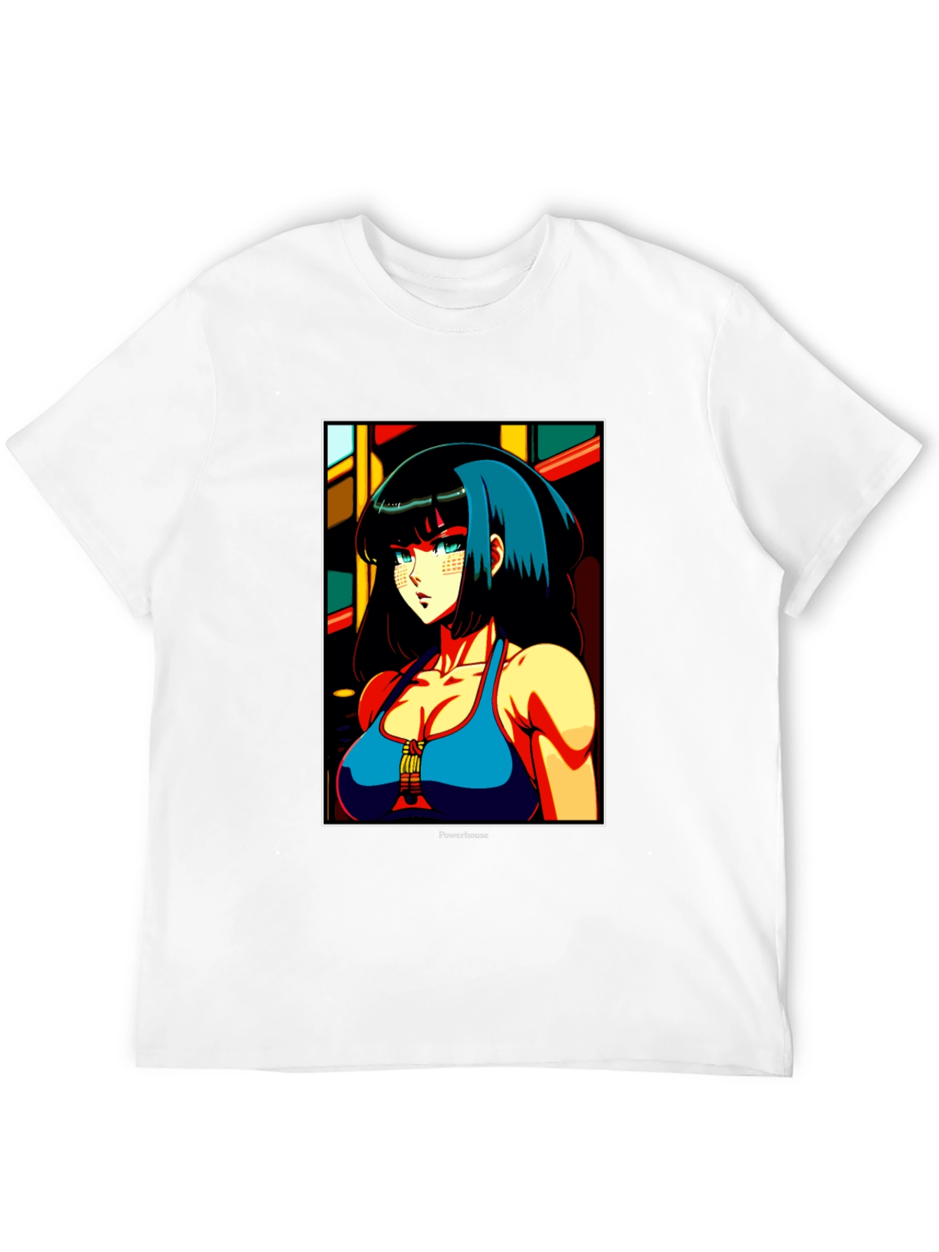 Anime Girl Graphic Print Black T-Shirt