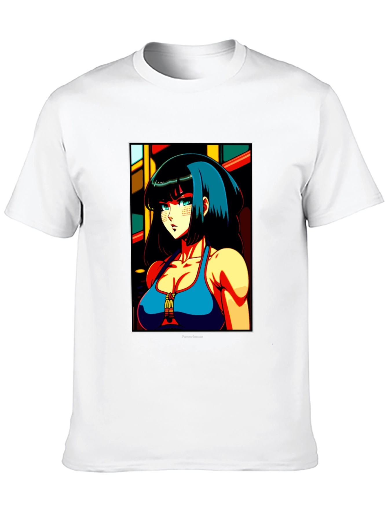 Anime Girl Graphic Print Black T-Shirt