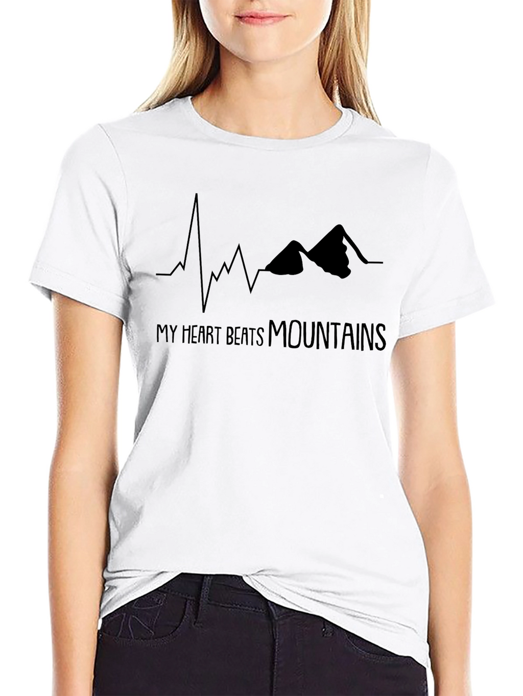 Heart Beats Mountains T-Shirt