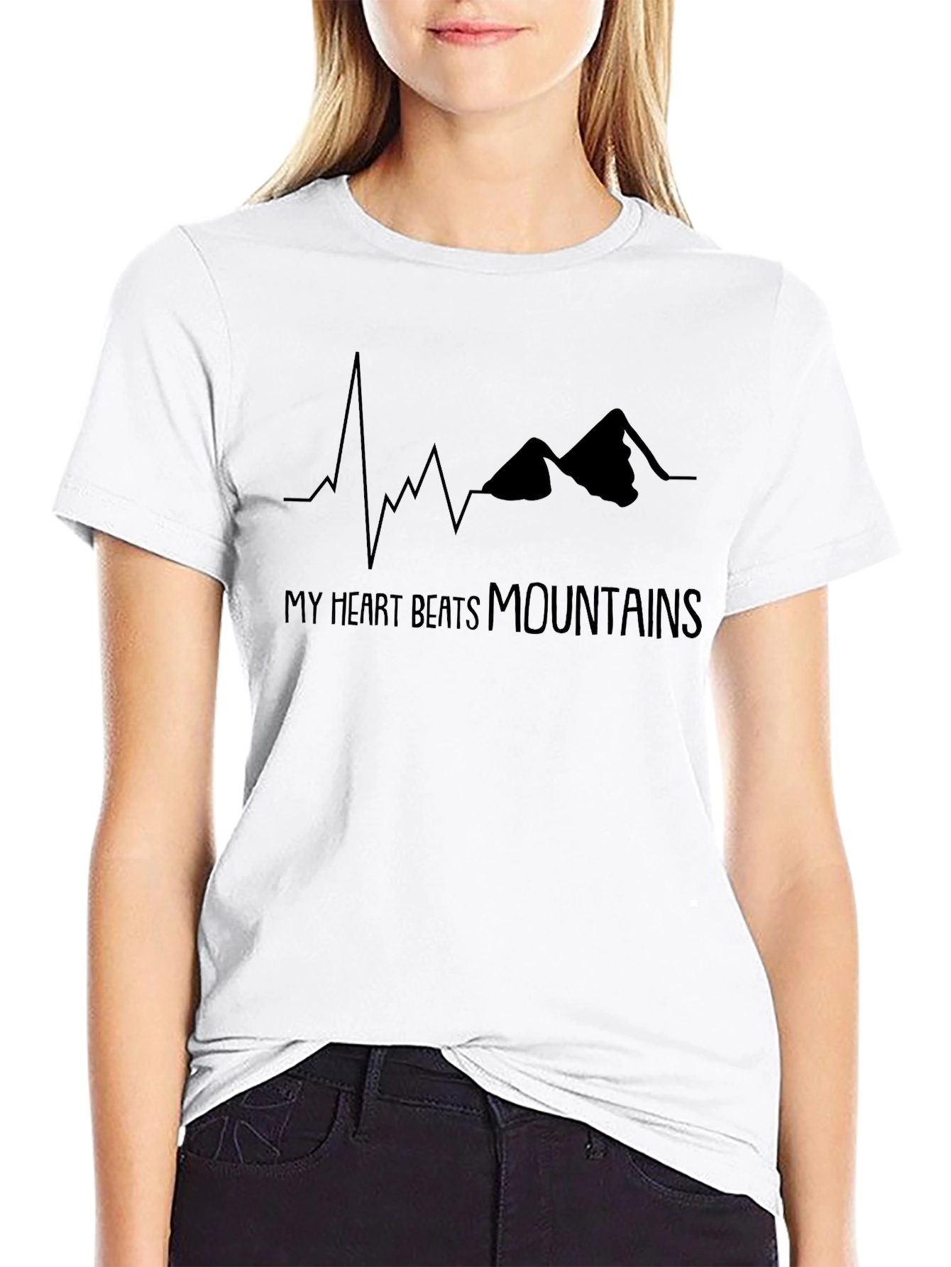 Heart Beats Mountains T-Shirt