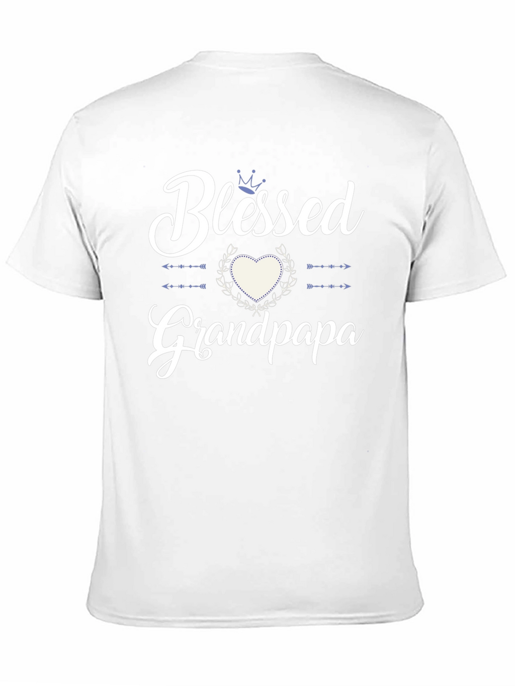Blessed Grandpa T-Shirt - Heart & Crown Design