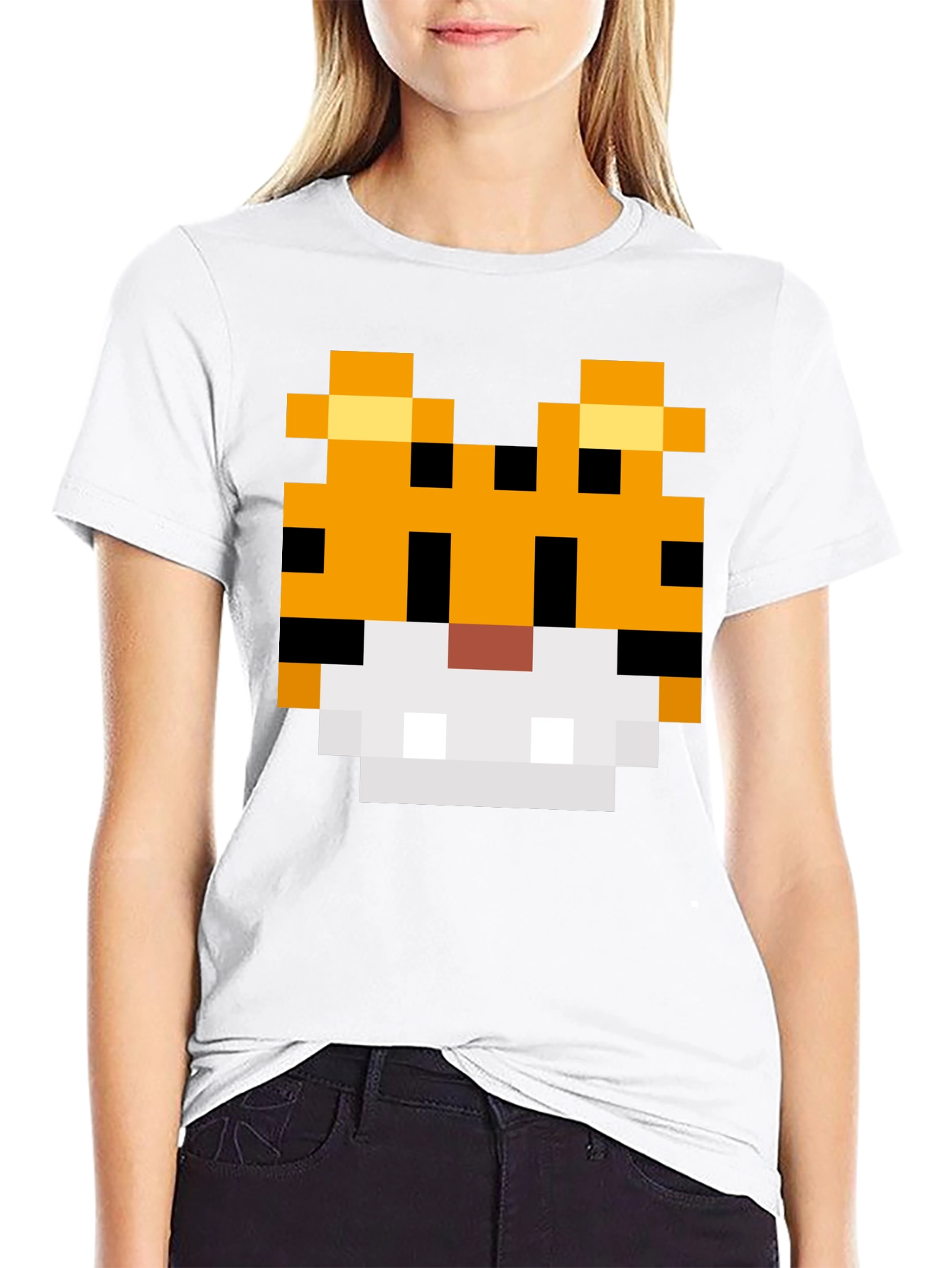 8-Bit Pixel Tiger Graphic Tee