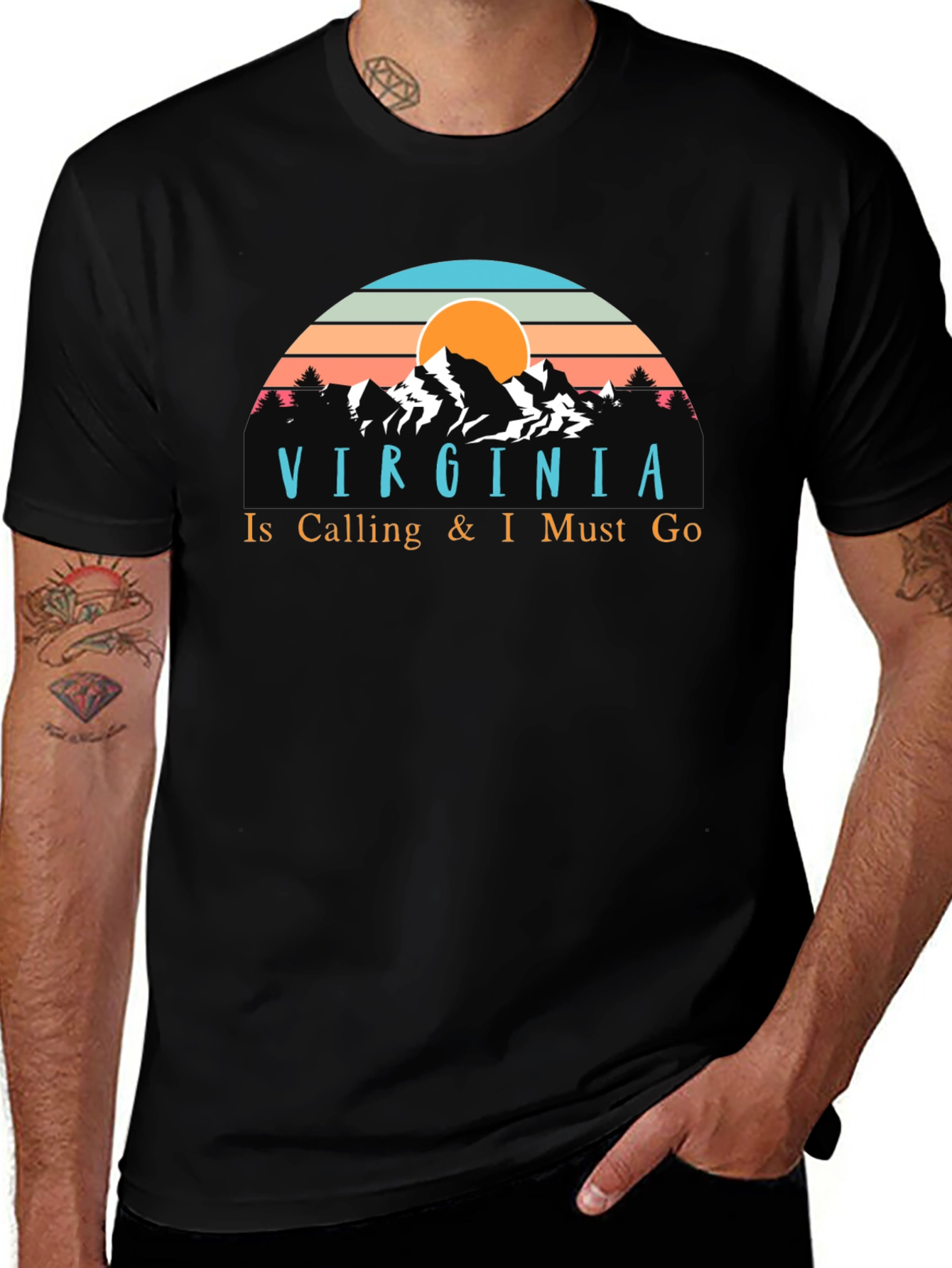 Virginia Is Calling Retro Graphic T-Shirt