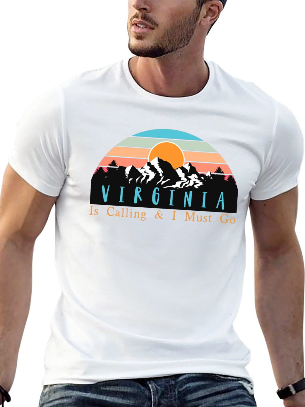 Virginia Is Calling Retro Graphic T-Shirt