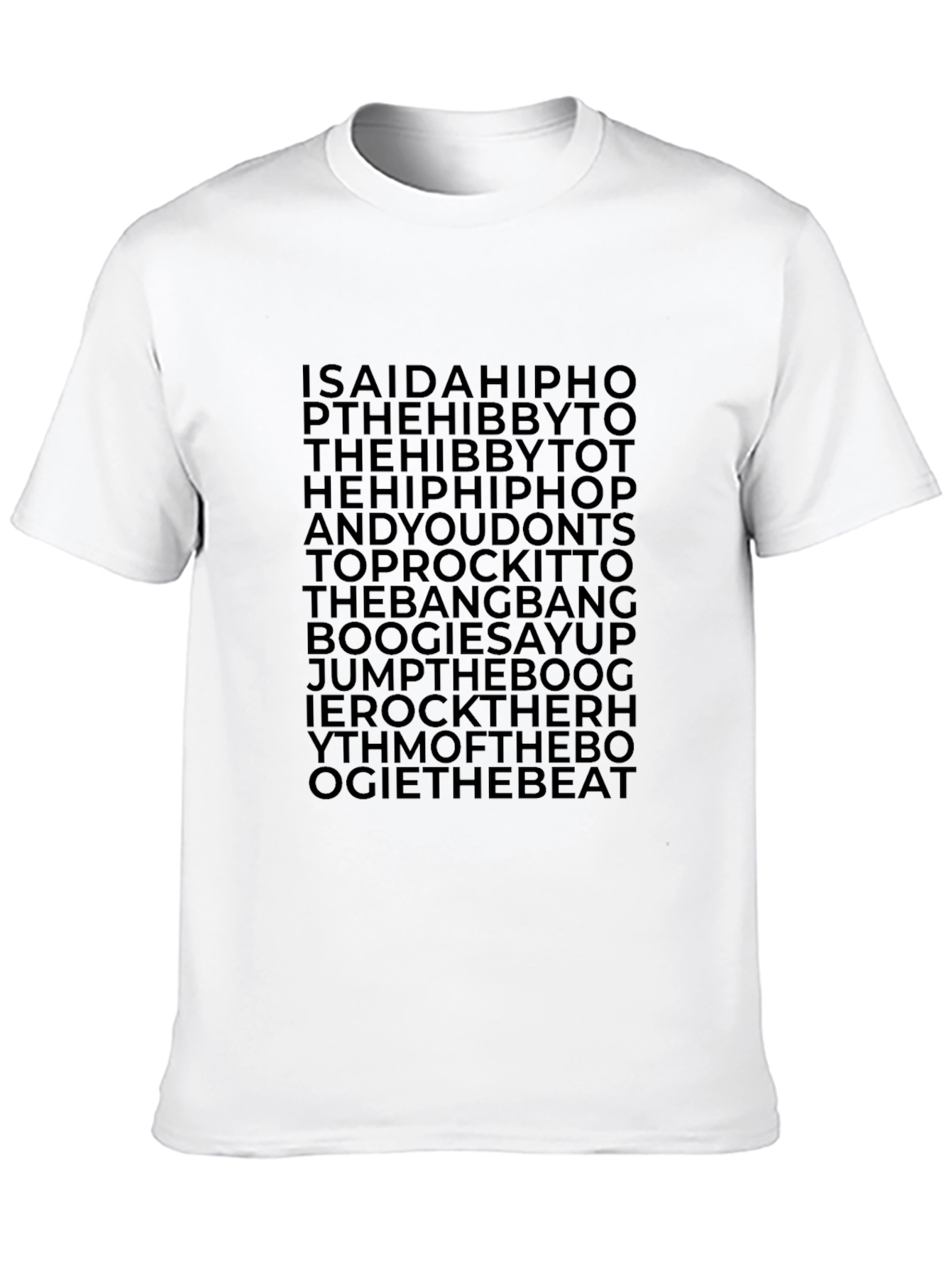 ISAIDAHIPHOP Mens Black Graphic Tee