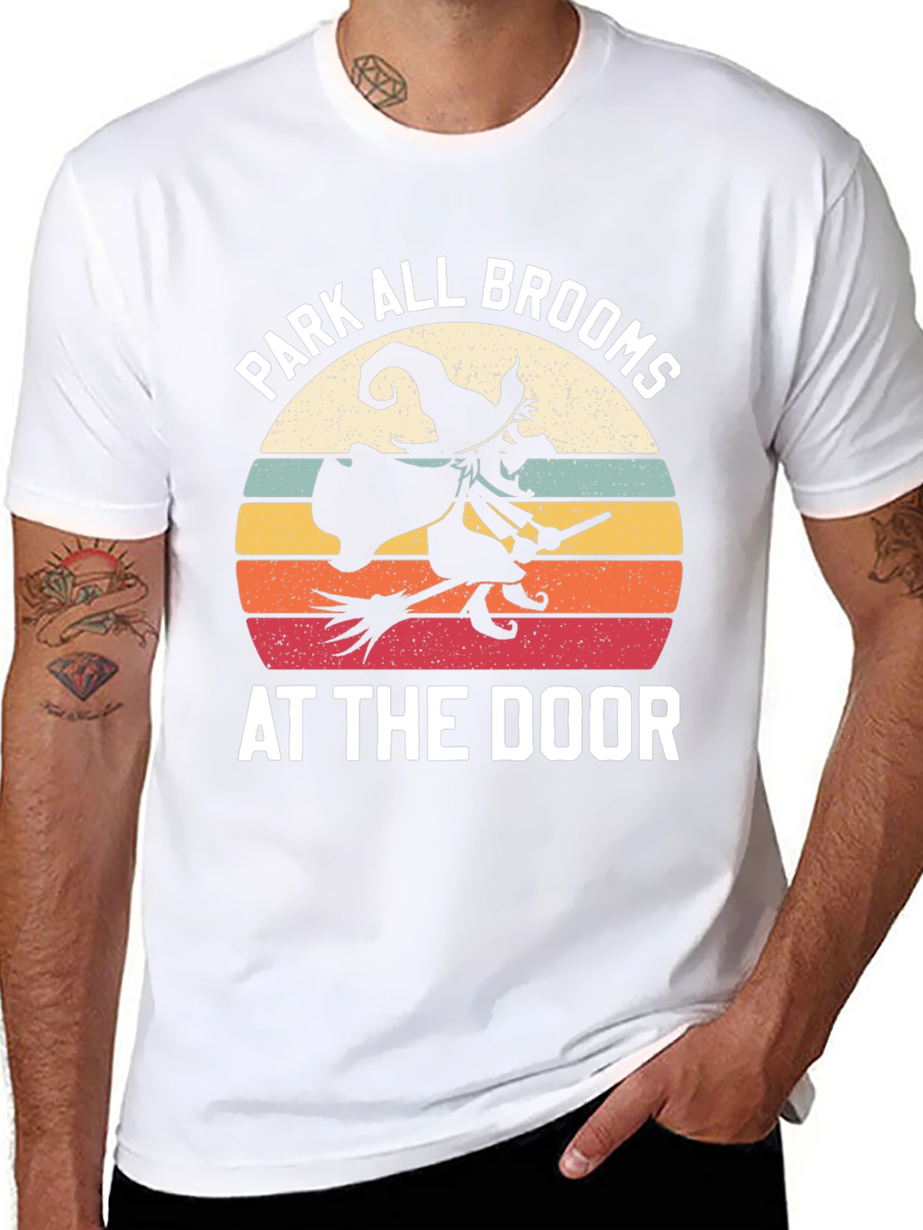 Park All Brooms At The Door Halloween Tee