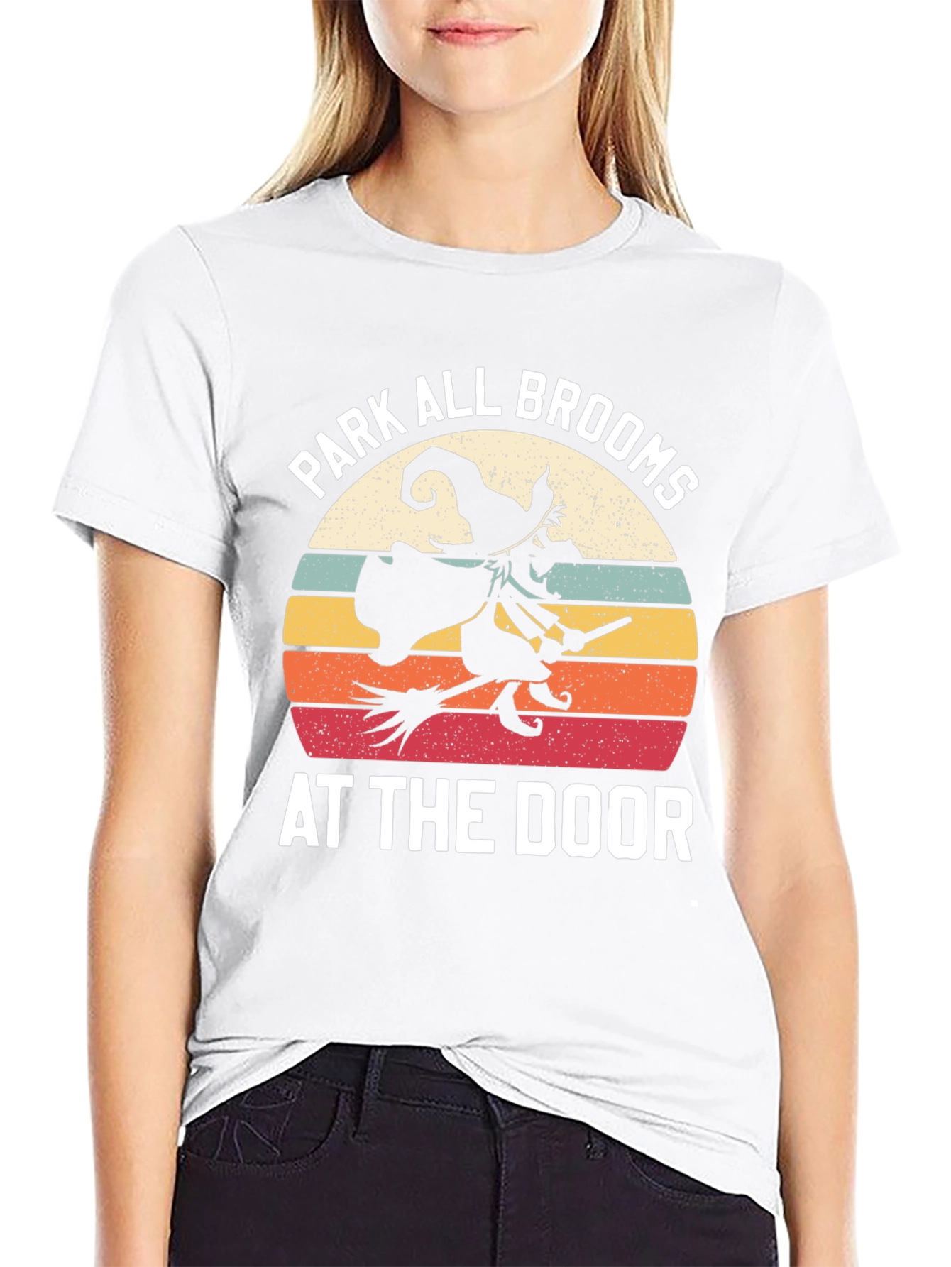 Park All Brooms At The Door Halloween Tee