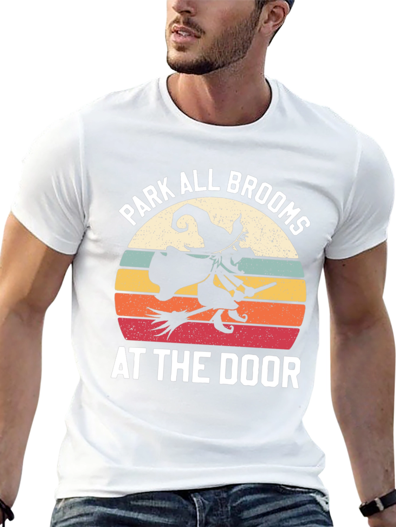 Park All Brooms At The Door Halloween Tee