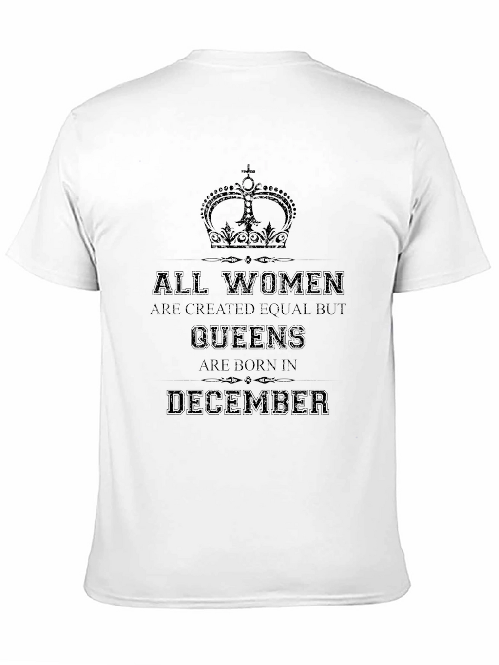 Queens are Born in December Black Graphic Tee