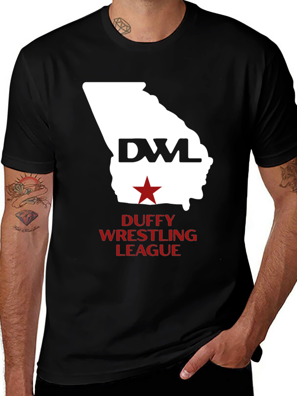 Duffy Wrestling League T-Shirt - Georgia State Design