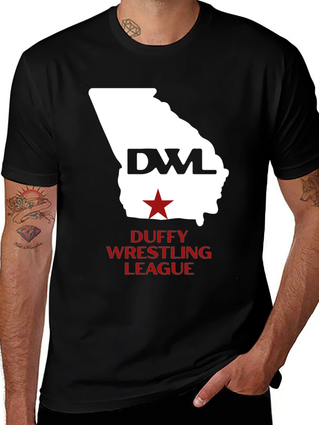 Duffy Wrestling League T-Shirt - Georgia State Design