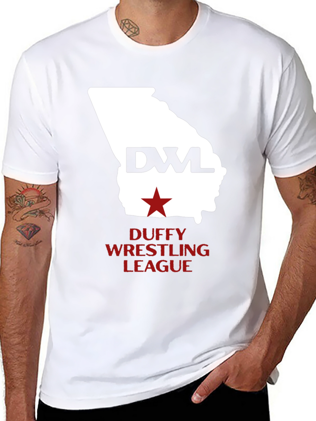 Duffy Wrestling League T-Shirt - Georgia State Design