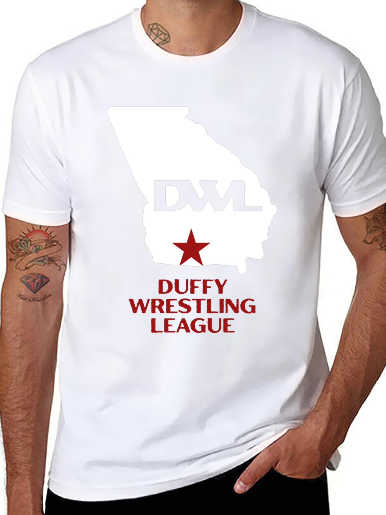 Duffy Wrestling League T-Shirt - Georgia State Design