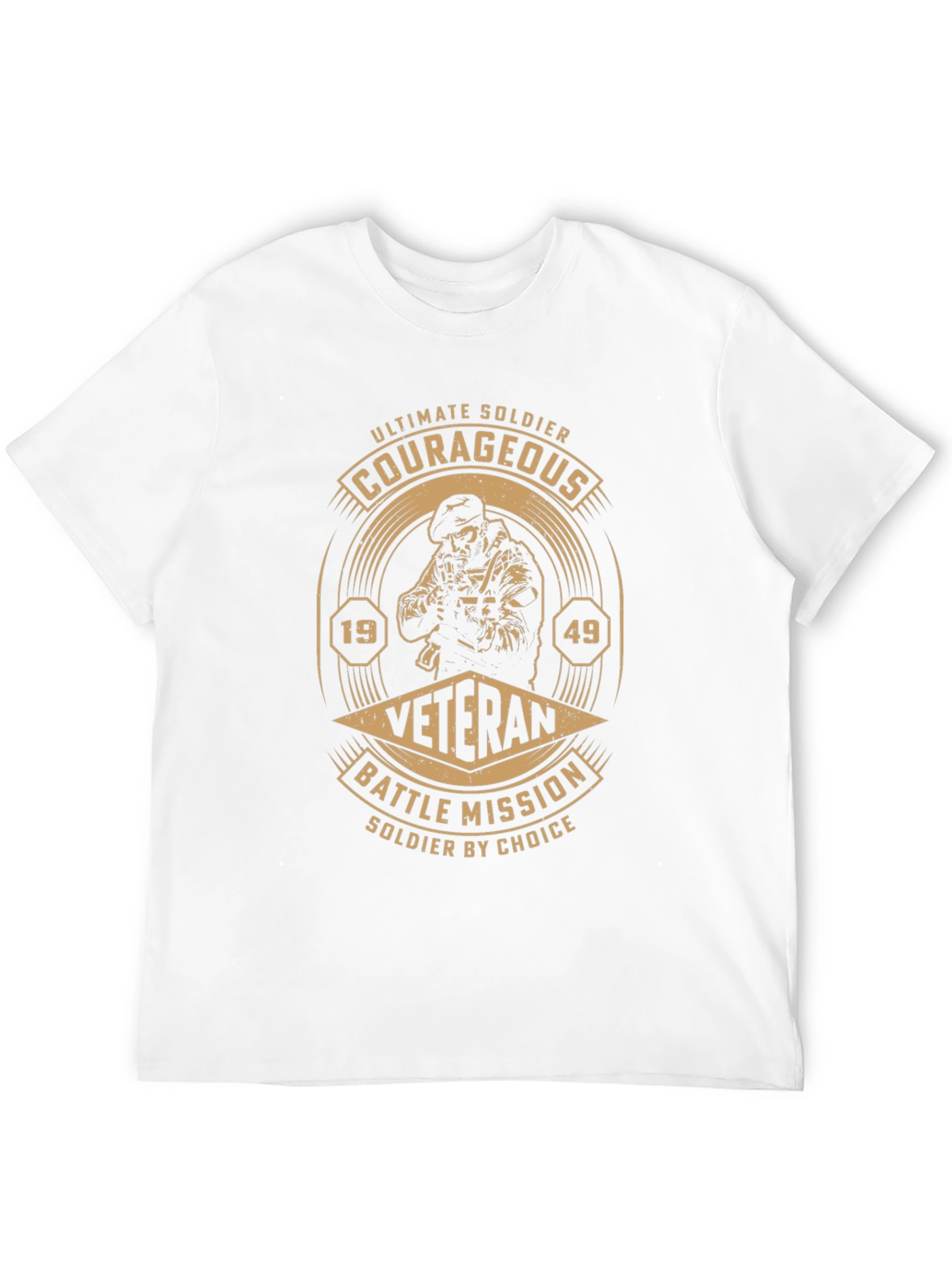 Courageous Veteran Black Graphic T-Shirt
