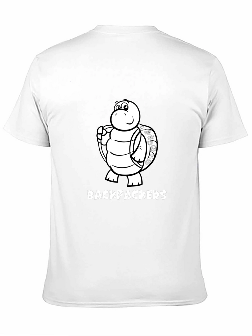 Backpackers Turtle Graphic Black T-Shirt