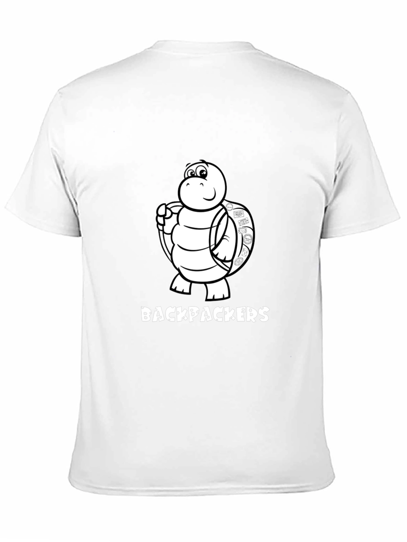 Backpackers Turtle Graphic Black T-Shirt