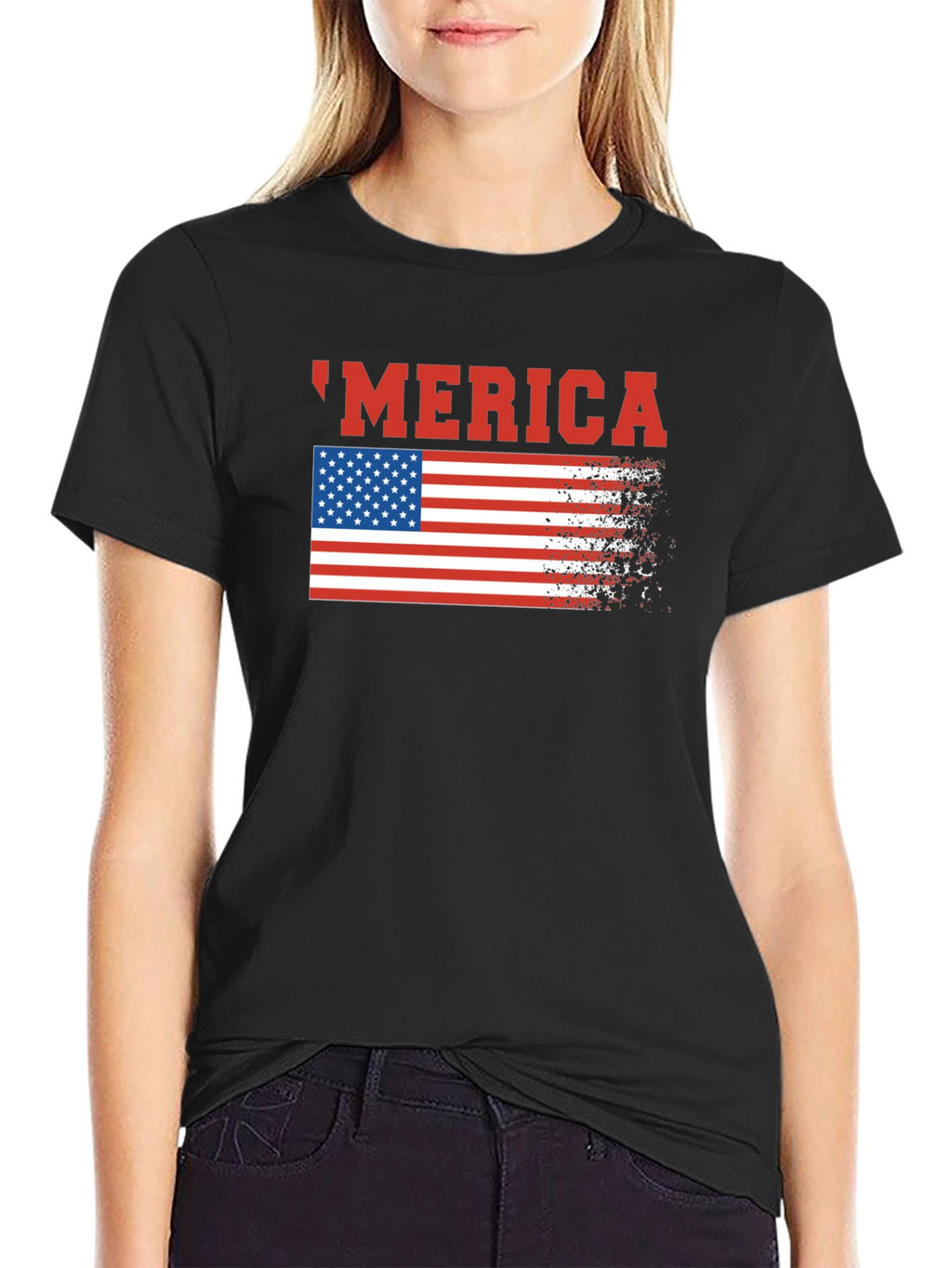 USA Merica Flag Graphic T-Shirt