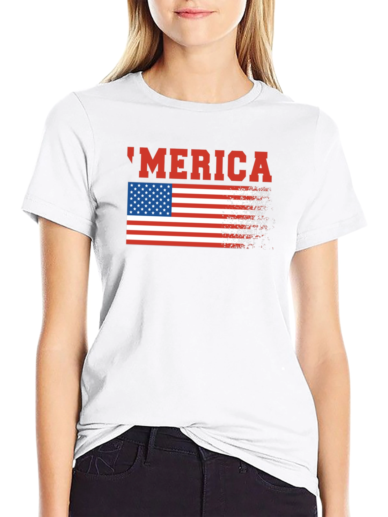 USA Merica Flag Graphic T-Shirt
