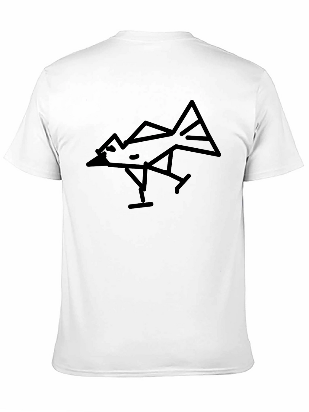 Modern Bird Graphic Black Tee