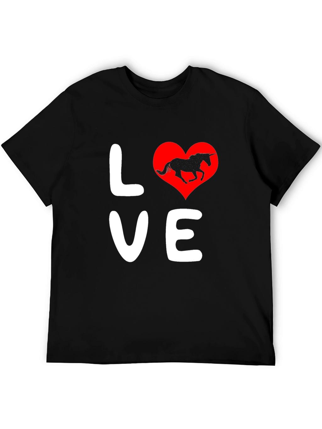 Love Unicorn Black T-Shirt