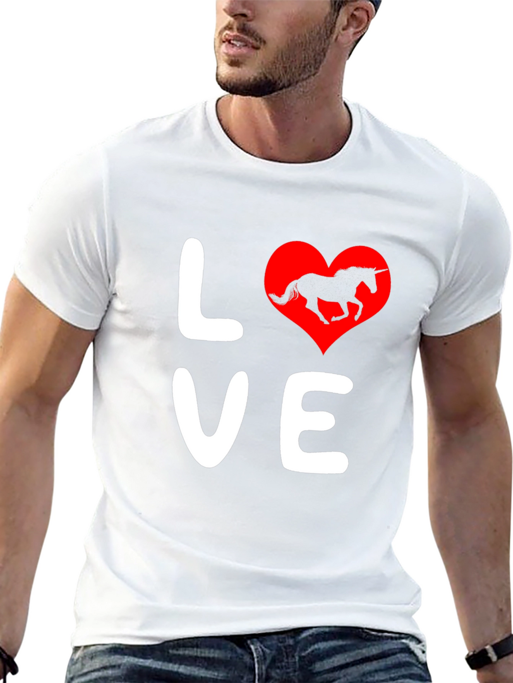 Love Unicorn Black T-Shirt