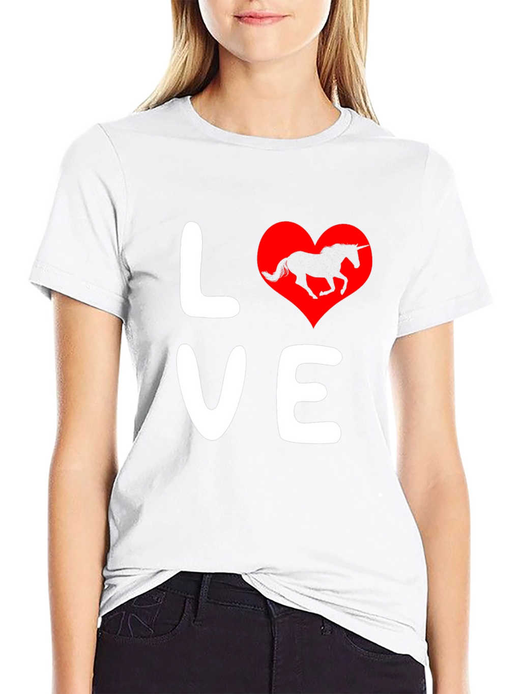 Love Unicorn Black T-Shirt
