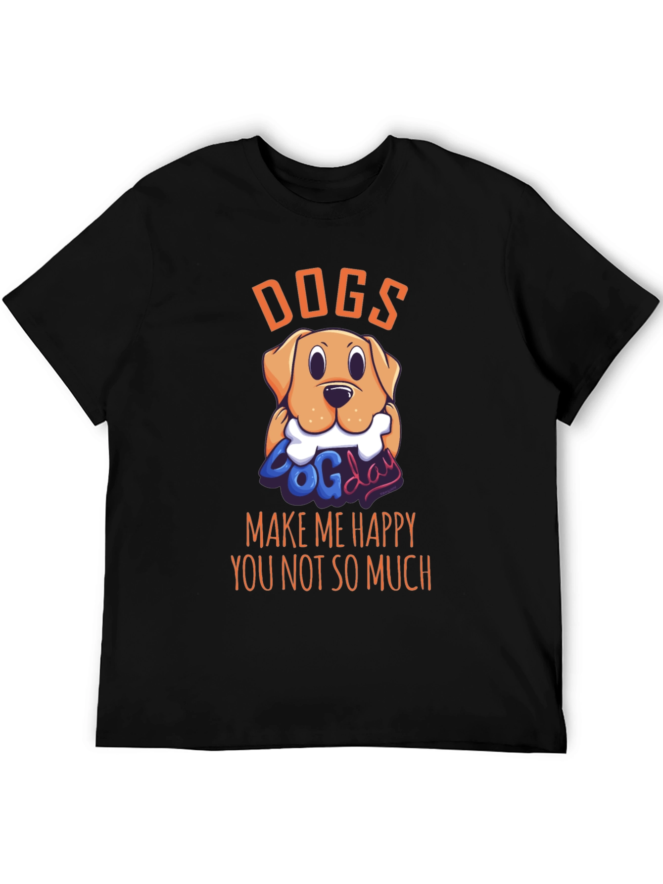 Dogs Make Me Happy Graphic T-Shirt