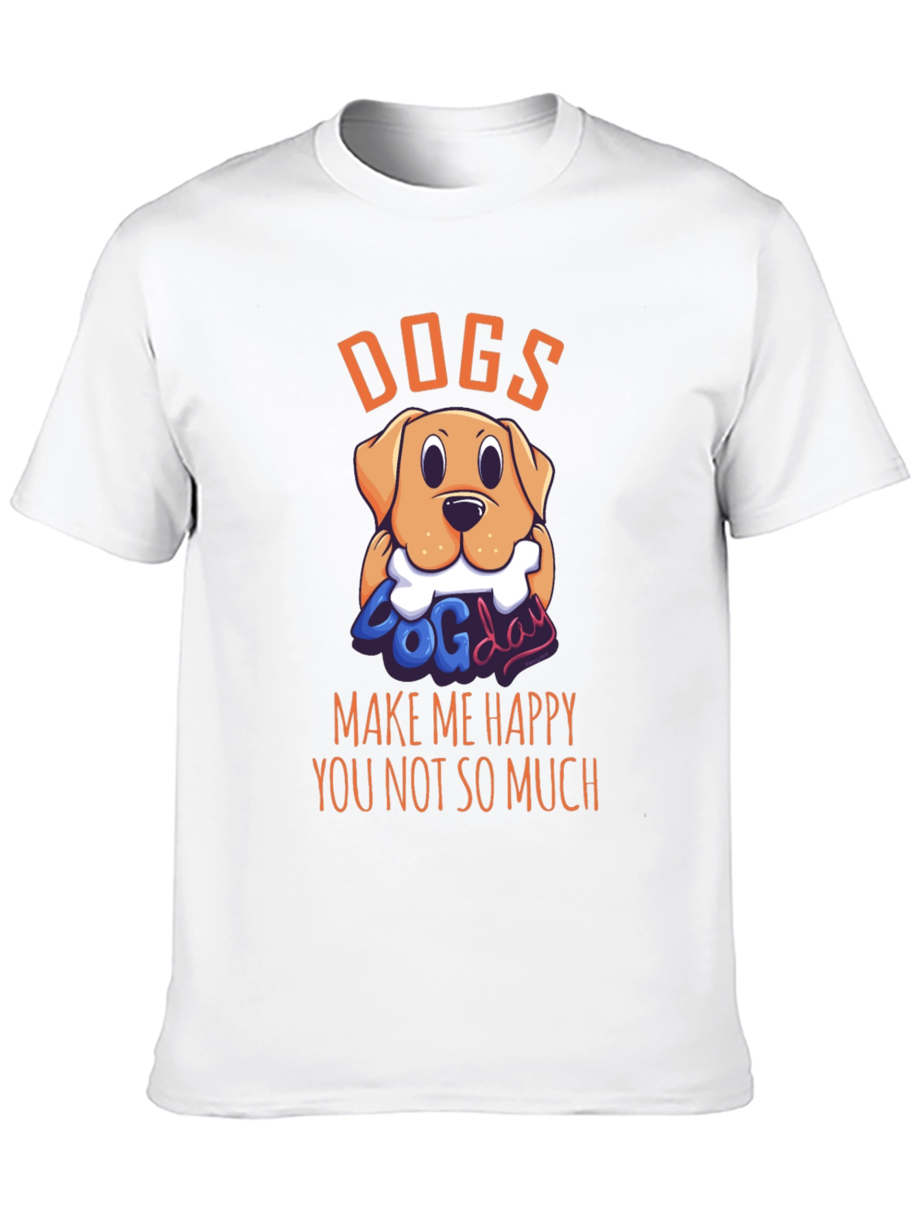 Dogs Make Me Happy Graphic T-Shirt
