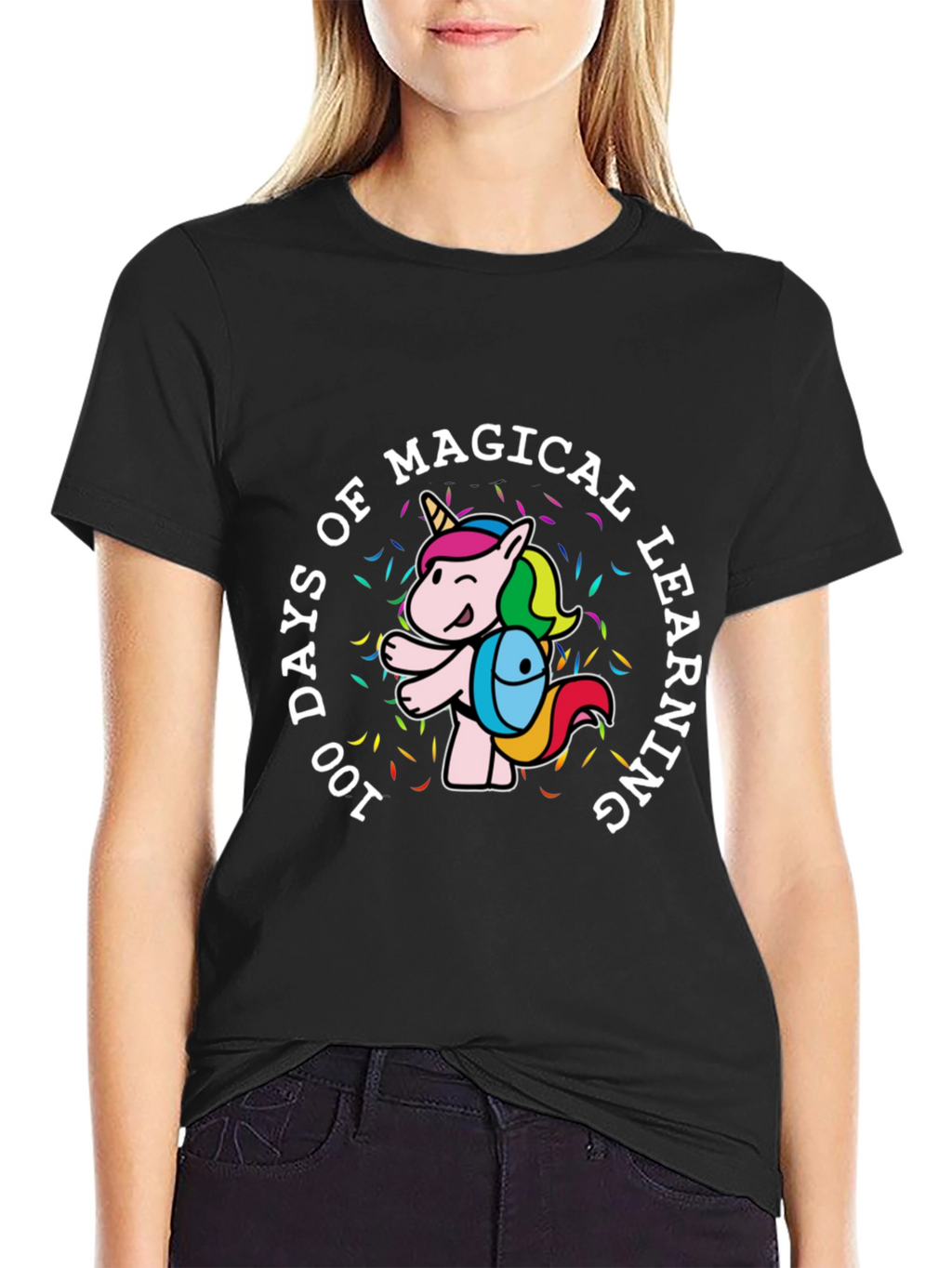 100 Days Magical Learning Unicorn T-Shirt