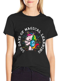 100 Days Magical Learning Unicorn T-Shirt