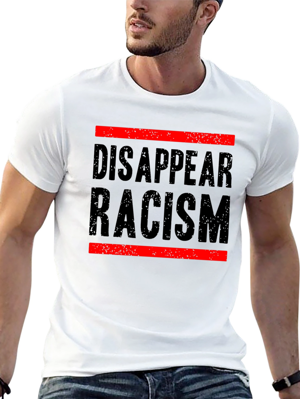 Disappear Racism Graphic Tee - Social Justice Shirt