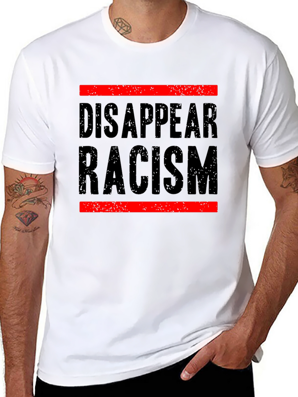 Disappear Racism Graphic Tee - Social Justice Shirt