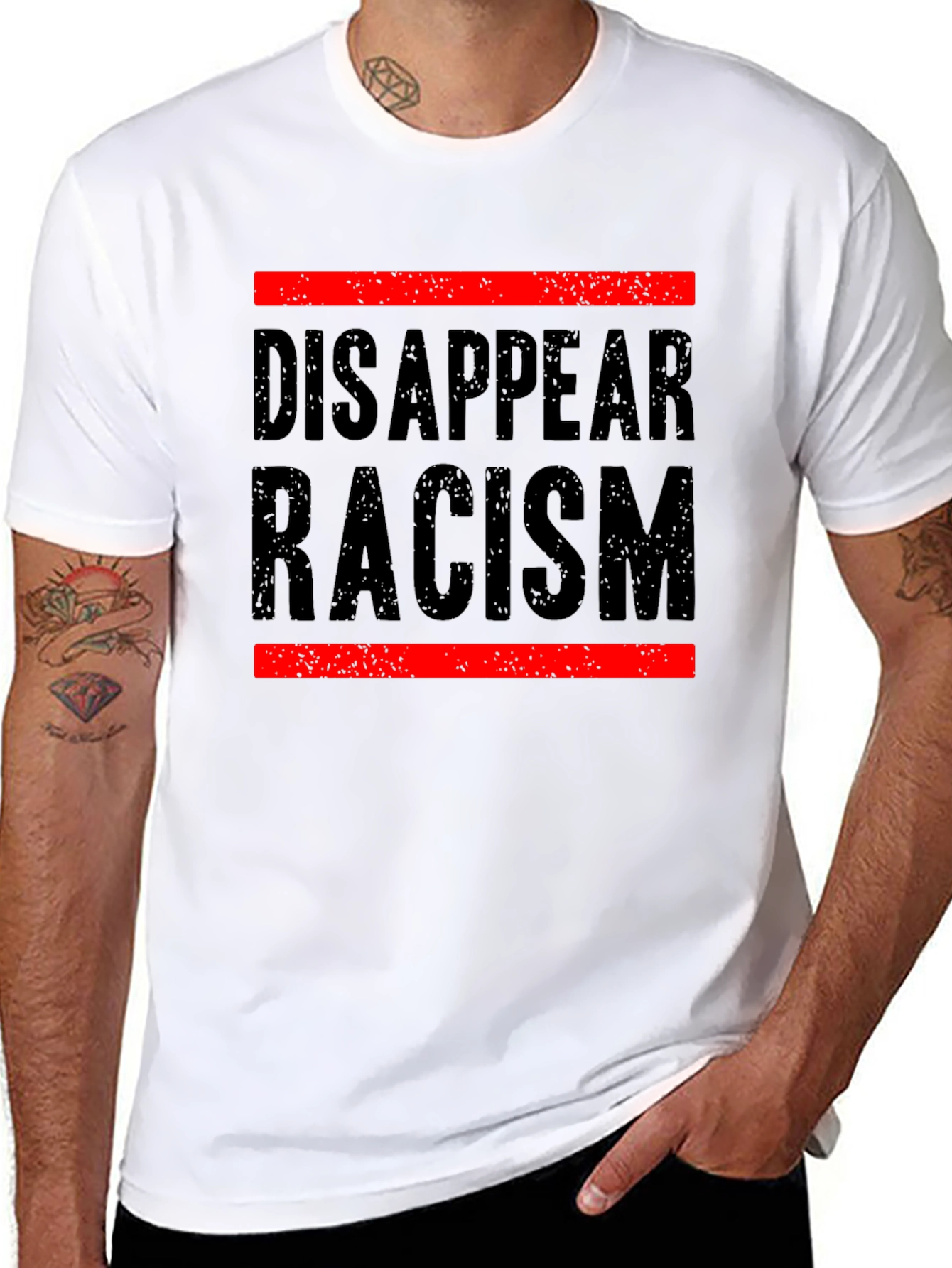 Disappear Racism Graphic Tee - Social Justice Shirt