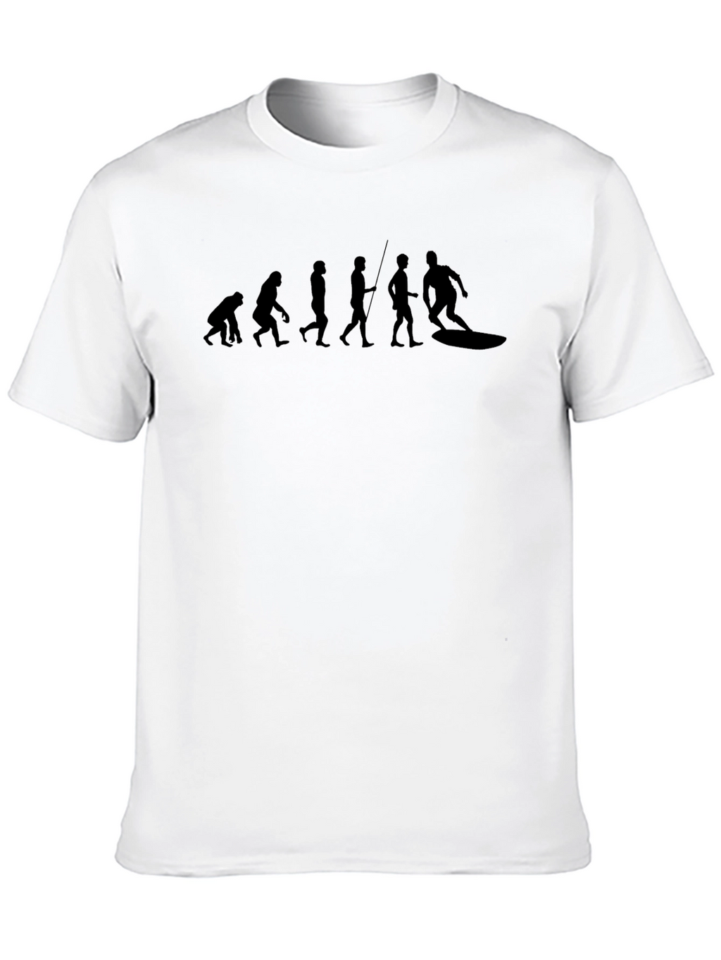 Evolution of Surfing Black T-Shirt