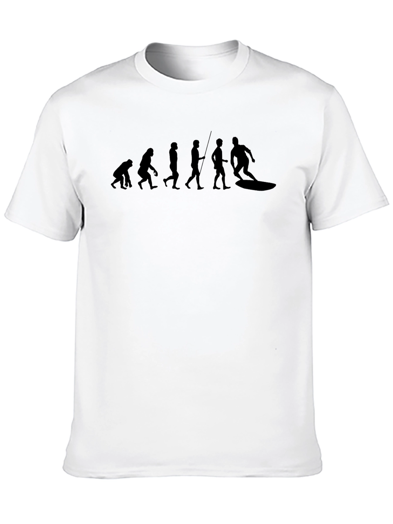 Evolution of Surfing Black T-Shirt