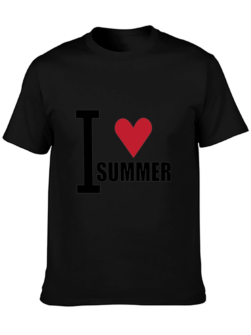 I Heart Summer T-Shirt - Black Cotton Tee