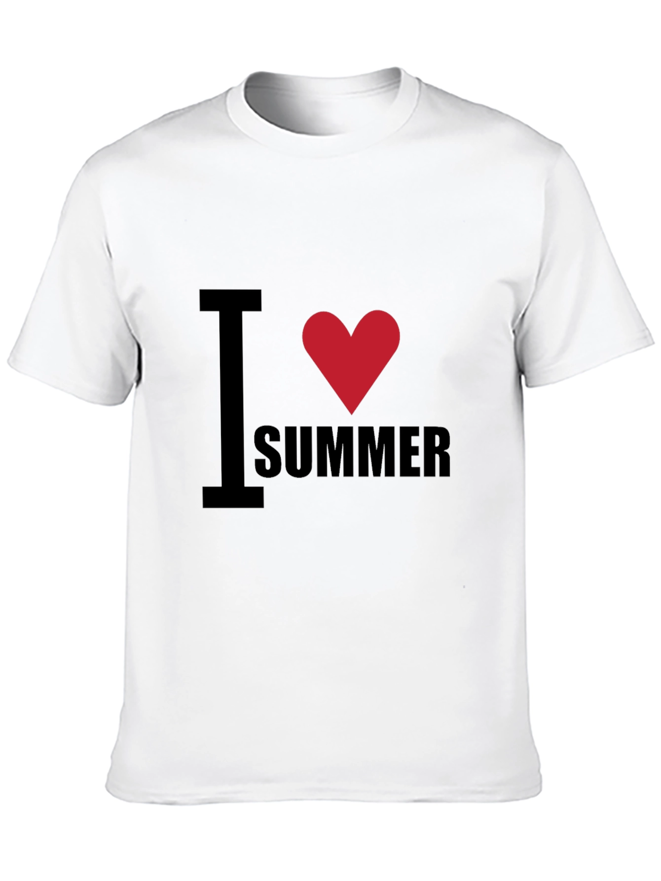 I Heart Summer T-Shirt - Black Cotton Tee
