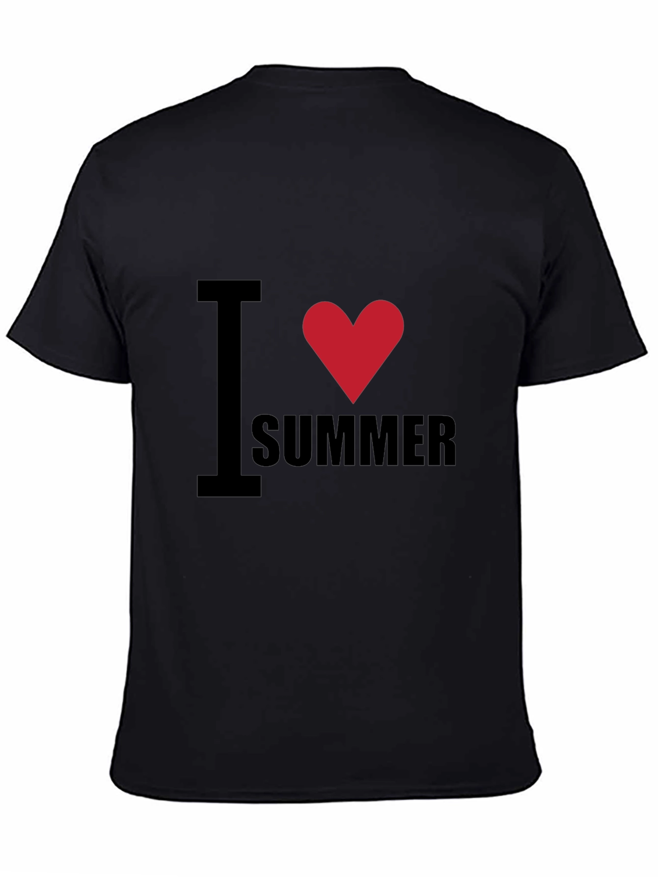 I Heart Summer T-Shirt - Black Cotton Tee