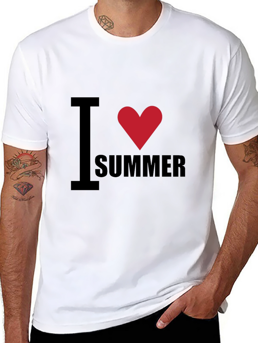 I Heart Summer T-Shirt - Black Cotton Tee