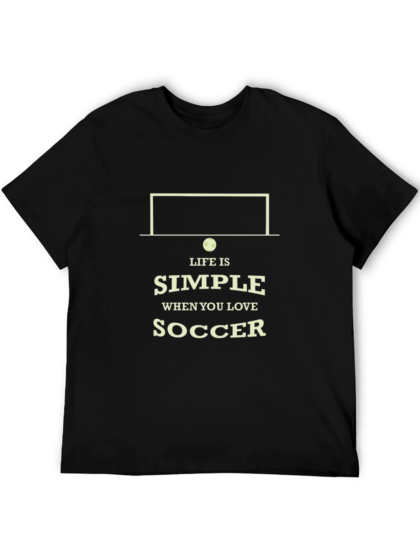 Life is Simple Soccer T-Shirt - Black