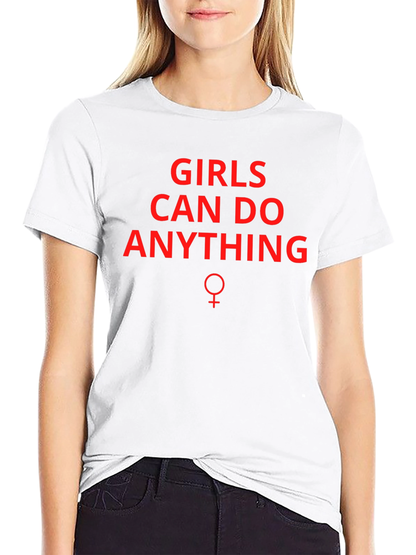 Girls Can Do Anything Graphic Tee - Black