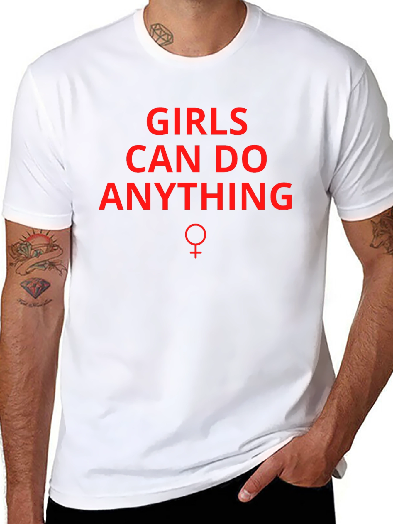 Girls Can Do Anything Graphic Tee - Black