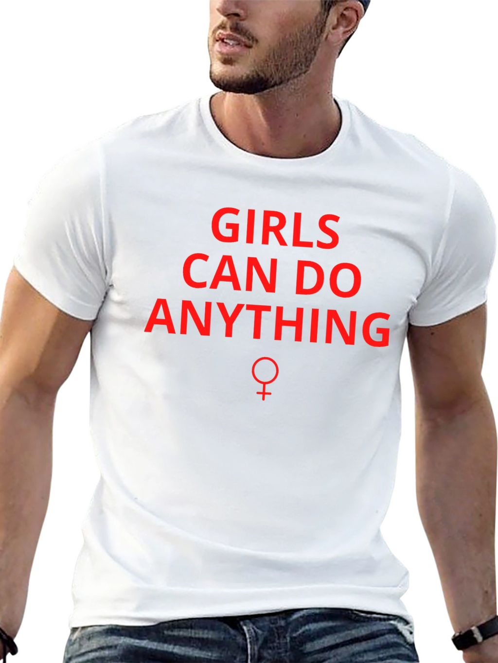 Girls Can Do Anything Graphic Tee - Black